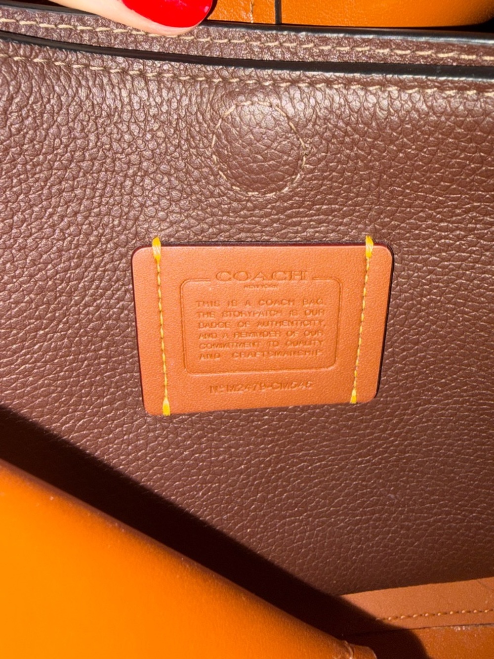 Brass/Maple Lana Coach Handbag - Picture 12 of 13